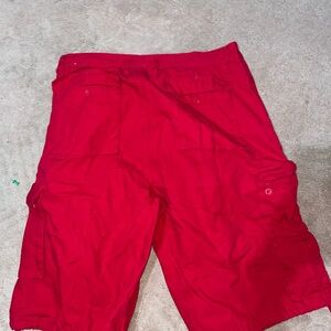 Men's Red Cargo Shorts